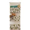 Generic Organizzatore da appendere alla parete, in cotone e lino, con 3 tasche | Borsa da appendere alla porta, tasca verticale da parete, camera da letto e asilo, 3 tasche