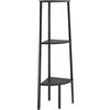 Cervaline Scaffale Angolare a 3 Livelli Nero 45,5x31,5x120 cm,Mobili,Scaffalature,Librerie,4.26 kg -336390
