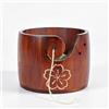 VETOLAKA Ciotola in legno, extra grande (17,5 x 13 cm): ciotola di lana di alta qualità con venature eleganti, superficie liscia per lavorare a maglia, porta filati, macramè, accessori per fai da te e