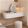 SEIFE Postazione Trucco Sospesa con Cassetti Scrittoio da Parete Salvaspazio | Tavolo da Trucco Sospeso Moderno Salvaspazio Mobile Trucco da Parete Scrittoio Sospeso Camera(R-White,80cm/31.4in)