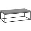 WOHNLING Tavolino 120x60x38 cm Grigio Effetto Cemento Rettangolare | tavolino da soggiorno piano del tavolo libero, tavolino lounge grande sobrio