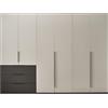 AVANTI TRENDSTORE Pazzano - Armadio a 6 ante battenti e 3 cassetti in legno laminato di colore grafite/grigio scuro. Dimensioni: LAP 300x225,5x59,5cm