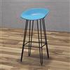LAXF-Chairs Sgabello da bar moderno con schienale basso e senza braccioli, in plastica, gambe in metallo nero, per cucina, ristorante, pub, caffetteria, bar, altezza della seduta: 65 cm, 69,8 cm, 74,9 cm