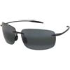 Maui Jim Breakwall MJ0422S 001 | Occhiali da Sole Graduati o Non Graduati | Prova Online | Plastica | Rettangolari | Nero | Adrialenti
