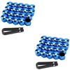 Generic Copridadi Ruota,Tappi Dadi Ruota 20/40/60 Pz Copridado Ruota 17/19/21 Mm, Coprivite Mozzo Auto Antiruggine(Blue-40pcs,19mm)