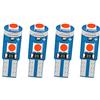 Ruiandsion Lampadina LED T5 con base a cuneo rossa 3030 3SMD 12 V per indicatore interno auto cruscotto luci (confezione da 4)