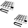 Generic Copridadi Ruota,Tappi Dadi Ruota 20/40/60 Pz Copridado Ruota 17/19/21 Mm, Coprivite Mozzo Auto Antiruggine(Silver-40pcs,19mm)