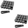 Generic Copridadi Ruota,Tappi Dadi Ruota 20/40/60 Pz Copridado Ruota 17/19/21 Mm, Coprivite Mozzo Auto Antiruggine(Gray-40pcs,21mm)
