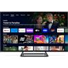 TELE System Smart TV 32 TS32FL SMG14 Android TV, DVB-T2/S2, Google Cast/Chromecast, Google Assistant, tivùsat HD, HbbTV, TV Pause, Telecomando Vocale, 12V/220V per Casa, Camper, Barca