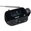 Lenco CR-615 DAB + - Radiosveglia digitale con DAB+ e PLL FM - 30 stazioni memorizzabili, due sveglie, proiettore a 180°, connettore 3,5 mm, colore: nero
