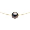 PEARLS & COLORS - Collana di perla coltivata di Tahiti Rotonda 10-11 mm - Qualità A+ - Cavo disponibile in Oro Giallo e Oro Bianco - Gioiello da donna