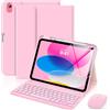 MoKo Custodia con Tastiera per iPad 11a Gen (A16) 11"con Mouse, Rosa | per iPad 10a Generazione 10,9" 2022,Tastiera Bluetooth Retroilluminata a 7 Colori, Portapenne Incorporato