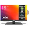 Cello C1924F TV LED da 19 con Lettore DVD Integrato, Triple Tuner, Audio Pitch Perfect, ideale per Cucina e Piccoli Spazi