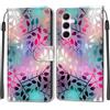KENHONER Custodia per Samsung Galaxy A55 5G, foglia | Portafoglio Pelle PU, Magnetica, Resistente Agli Urti, Scomparto Carte Credito, Pieghevole, Flip Libro, Motivo