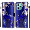 KENHONER Custodia per Xiaomi Redmi Note 12 5G, Farfalla | Portafoglio Pelle PU, Magnetica, Resistente Agli Urti, Scomparto Carte Credito, Pieghevole, Flip Libro, Motivo