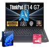 Lenovo ThinkPad E14 Gen 7 14 FHD+, AMD Ryzen 7 250 Business Laptop | RAM DDR5 da 16 GB, SSD da 512 GB, fotocamera, lettore di impronte digitali, porta Ethernet, Wi-Fi 6, Windows 11 Pro, nero