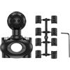 Generico Adattatore a testa sferica Rotazione a 360 Gradi | Supporto specchietto retrovisore moto a sfera Porta Telefono per Specchietto Retrovisore Moto Bici Scooter Outdoor