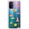 Personalaizer Custodia mobile per OPPO A54 5G - A74 5G di Spongebob Multipersonaggio Arcobaleno Cover Mobile Geek di Serie, Silicone Gel Flessibile