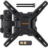 Perlegear Supporto TV Full Motion per TV da 26-65 pollici fino a 37,2 kg | Supporto da parete angolare girevole per TV, senza attrezzi, montaggio a perno singolo, VESA max 400 x 400 mm, PGMF3