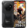 Blackview Fort 1 Rugged Smartphone 2026, 18GB+256GB/TF 2TB Telefono Al, 6.56 HD+ 90Hz, 16MP+8MP, 10000mAh Telefono indistruttibile Android 15, Dual 4G LTE/IP68/IP69K/NFC/OTG/GPS/Gemini AI 2.0, Nero