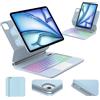 FOGARI Per iPad Air 13 M4 2026/M3 2025/M2 2024 e iPad Pro 12.9 Magic Keyboard | Retroilluminazione a 7 Colori Cover Tastiera Wireless Portatile con Supporto Flottante e Trackpad per Ufficio/Studio, Azzurro
