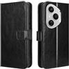 Ebzzliy Cover per Honor 400 Pro, Antiurto Custodia, Pelle Premium-Nero | Portafoglio Slot per Schede Chiusura Magnetica Case