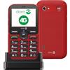 DORO Leva L10 Cellulare per Anziani 4G senza Internet con Tasto SOS | Display grande, tasto SOS con GPS, compatibile con apparecchi acustici, fotocamera, base di ricarica, telefono per anziani