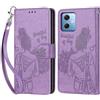 KENHONER Custodia per Xiaomi Redmi Note 12 5G Cover, Viola | Portafoglio in Pelle PU Retro, Antiurto Flip, Slot per Schede, Funzione Stand, Chiusura Magnetica