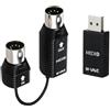 M-VAVE Adattatore MIDI wireless MS1 con USB 5-PIN DIN | Bassa latenza, ricaricabile, per sintetizzatore e pianoforte, Mac/iOS/Windows, due interfacce MIDI