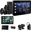 Qzonnect 6.2 Navigatore Moto GPS Wireless CarPlay Android Auto DVR TPMS