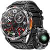 Mingdaln Orologio Smartwatch Uomo Militare 1.56 HD, con GPS/Assistente GPT/Bussola | Chiamate Bluetooth, AI Orologio/Monitoraggio del sonno/Pulsometro, 3ATM impermeabile, per iOS/Android, 100+ Modalità Sportive