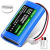 Mspalocell Batteria da 3,7 V 5200 mAh, XH2.54/2P Plug Batterie al litio ricaricabili per auto giocattolo RC, fotocamera wireless solare, altoparlante wireless, luce esterna a LED, lampada da parete