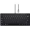 M MC Saite MCSaite - Mini tastiera cablata, USB-C, QWERTY con tastierino numerico, compatibile con Android/iOS/Windows 11/10/8, colore: Nero