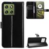 Ebzzliy Cover per Motorola Moto Edge 70, Antiurto Custodia, Nero | Pelle Premium Portafoglio Slot per Schede Chiusura Magnetica Case
