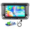 Aphrfamma Autoradio Bluetooth Bildschirm für VW Golf 5 6 Polo T5 Passat Touran Sitz mit FM/AM, Apple Carplay, Android Auto, SWC, Mirror Link, 2 Din Dab Autoradio Touch Display