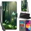Haninsuze Cover per Samsung Galaxy A50, Farfalla | Pelle PU Portafoglio, Porta Carte, Magnetica, Libro, Antiurto Custodia