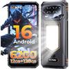 HOTWAV T8 Rugged Smartphone Android 16 Telefono Indistruttibile | 12GB+128GB/2TB TF Cellulare Robusto, 6200mAh 6.75 HD+ 5MP+20MP, Gemini AI, NFC/Face ID/OTG/GPS/Dual SIM 4G