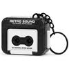 Joygoodta Mini lettore di cassette, portachiavi per registratore, portachiavi retrò per registratore, lettore musicale portatile con funzione di registrazione, nero
