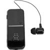 AMONIDA Auricolare Bluetooth con Cavo Retrattile, Cuffia Wireless V6.0, Clip per Microfono con Cancellazione del Rumore, Connessione a 2 Telefoni Auricolare per Camionista Sportivo e Business (BLACK)