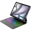 FOGARI Per iPad Air 13 M4 2026/M3 2025/M2 2024 e Pro 12.9 Magnetico Magic Keyboard | Retroilluminazione a 7 Colori Cover Tastiera Wireless Portatile con Supporto Flottante e Trackpad per Ufficio/Studio, Nero