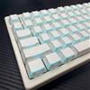 SOLIDEE Set di 132 Keycap PBT Dye Sublimation Shine Through, Keycaps Traslucidi con Stampa Laterale Prism, Profilo Cherry per Tastiere Meccaniche con Switch MX, Resistenti allo Sbiadimento(White)