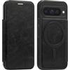 Lunivop Compatibile con Google Pixel 10 Pro Case/Pixel 10 Case 2025 6.3 '' Flip Cover in pelle PU RFID Blocco Porta carte Portafoglio 【Compatibile con Magsafe】 Cover magnetica per telefono (nero)