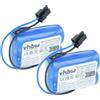 vhbw 2x batteria sostituisce ABB 3HAC044075-001/01, 3HAC044075-001 per robot industriale (3600mAh, 7,2V, Li-SOCl2)