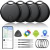 Tisoutec Tracker Android Smart Tag, confezione da 4, tracker Bluetooth compatibile con app Google Find Hub (solo Android), trova chiavi per chiavi, portafoglio, bicicletta, valigia, durata della batteria di 1