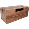 HERCHR Scatola per la gestione dei cavi in legno, organizer spegnicavi | Struttura in vero legno, dimensioni 12,6x5,51x5,12 pollici, design del coperchio, nasconde le prese multiple