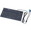 M MC Saite MCSaite - Tastiera trackball PS2 con cavo, tastiera e mouse rotante, 30 x 19 x 3,6 cm, per PC, laptop, notebook, desktop, layout inglese americano, nero