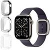 KUSINHOKA 3 Pezzi Cover per Apple Watch S12 42mm con Vetro Temperato | Ultra Sottile Cornice in TPU Schermo Protettiva Custodia Case, Alta Sensibilità Protezione Anti-Graffio Paraurti Cover
