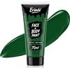 Erinde Trucco Verde per Viso e Corpo da Donna, Alta Coprenza, Trucco in Crema Verde per Viso, Alta Coprenza, Colore Intenso, Facile da Sfumare, Lavabile, per Halloween, Carnevale e Cosplay