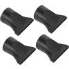 DECORNIJIA Set 4 Pezzi Ugello Concentratore Stretto Nero per Asciugacapelli, Accessori in Plastica, Facile Installazione, Adatto a Bocchette da 4-4,8 Cm per Uso Domestico e Professionale