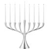 Georg Jensen, candelabro "COBRA MENORAH", acciaio inossidabile, finitura a specchio, piccolo, modello 10019312